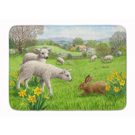 Carolines Treasures Lambs, Sheep and Rabbit Hare Machine Washable Memory Foam Mat ASA2179RUG